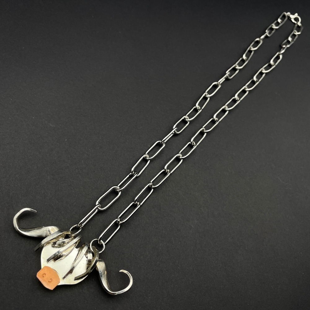 Handmade Highland Cow Fork Pendant Necklace Silver Cowgirl Unisex - Picture 3 of 8